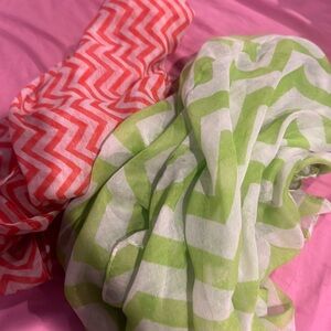 Neon, green and orange scarf, bundle cleaning out the closet!